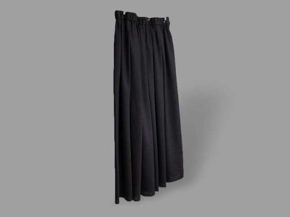 2月セール(^^♪～Seriesスカート…綿フライスニット・黒～ 1枚目の画像