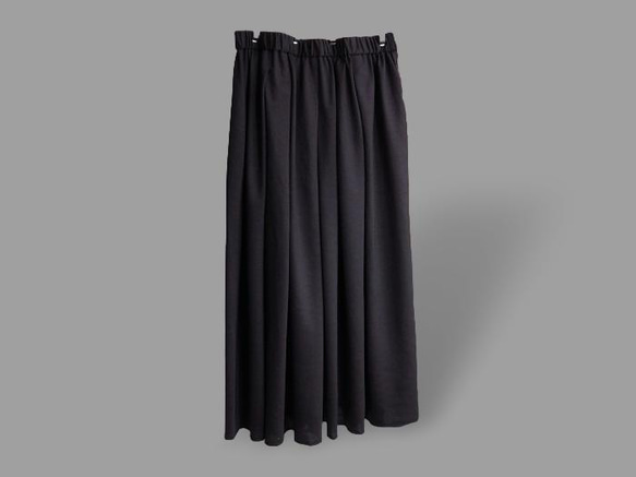 2月セール(^^♪～Seriesスカート…綿フライスニット・黒～ 2枚目の画像