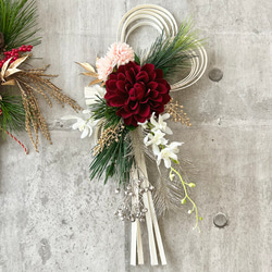 長寿お祝い・お正月飾り♡華の舞扇プレートアレンジ プリザーブド