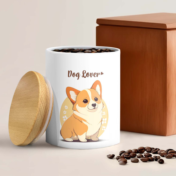 【 コーギー 2023新デザイン！ 】キャニスター　保存容器　プレゼント　犬　ペット　うちの子　犬グッズ 2枚目の画像