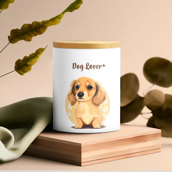 【 ダックスフンド 2023新デザイン！】キャニスター　保存容器　プレゼント　犬　ペット　うちの子　犬グッズ 3枚目の画像