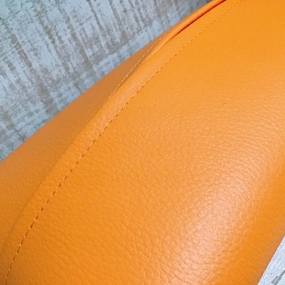 オレンジ ソフトパック ティッシュケース　マスクケース　フェイクレザー 合皮 エコティッシュケース ビタミンカラー 元気 5枚目の画像