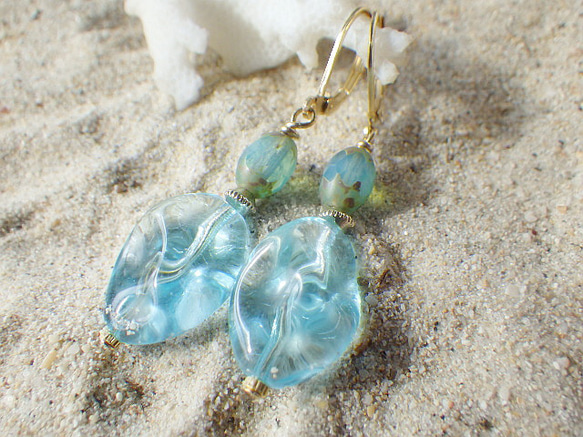 Mermaid's Perfume Bottle Earrings　C 人魚姫の香水瓶ピアス/イヤリング 4枚目の画像