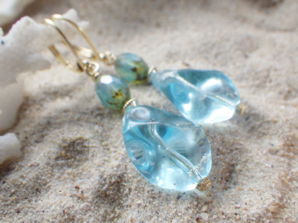 Mermaid's Perfume Bottle Earrings　C 人魚姫の香水瓶ピアス/イヤリング 5枚目の画像