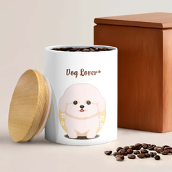 【 ビションフリーゼ  2023新デザイン！】キャニスター　保存容器　プレゼント　犬　ペット　うちの子　犬グッズ 2枚目の画像