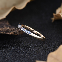 ソリッド ゴールド スターリング シルバー カラー チェンジ 6 月の誕生石 アレキサンドライト リング 結婚指輪 6枚目の画像