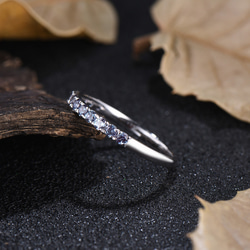 ソリッド ゴールド スターリング シルバー カラー チェンジ 6 月の誕生石 アレキサンドライト リング 結婚指輪 3枚目の画像