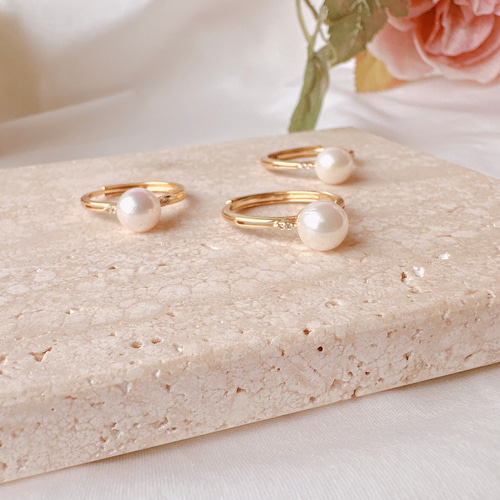 あこや真珠 』 リング フリーサイズ 14KGF 真珠 パール 6月誕生石  