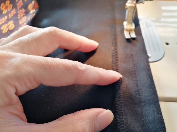 【オーダーメイド】イタリア製ウール生地シャツ型切り替えワンピース（KOJI TOYODA） 6枚目の画像