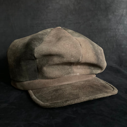 【triangles hat 】Burned old  leather casquette 3枚目の画像