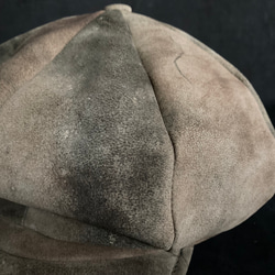 【triangles hat 】Burned old  leather casquette 8枚目の画像
