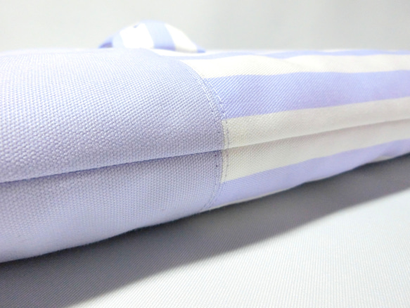 ストライプ　リボン《 パープル》　レッスンバック 3枚目の画像