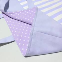 ストライプ　リボン《 パープル》　レッスンバック 5枚目の画像