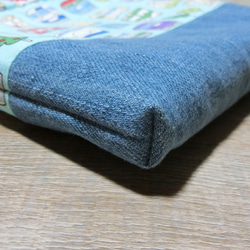 電車いっぱい《ミント》　給食袋 3枚目の画像