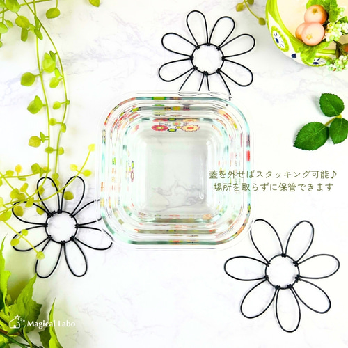 昭和レトロな保存容器大中小3点セット☆耐熱ガラス 保存容器