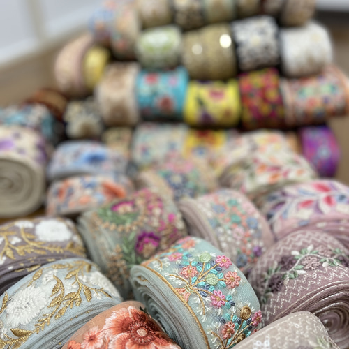 インド刺繍リボン 40cm20本 刺繍リボン インドリボン 刺繍リボン