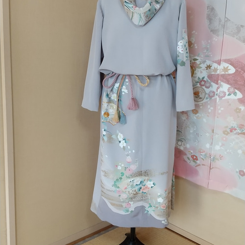 訪問着からフォーマルドレス(スヌード付)ワンピースにも