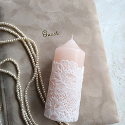 アンティーク ✴︎ レース キャンドル アンティークレースキャンドル♡ カメオをアレンジした ライオン