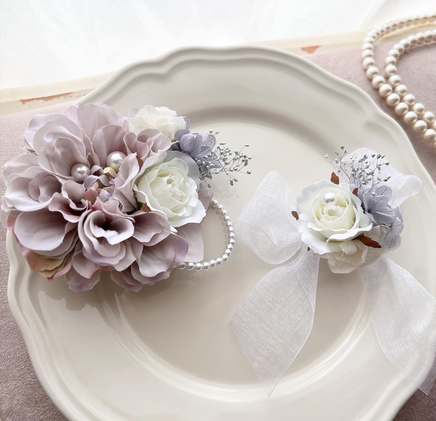 フォーマル  親子コサージュ　lavender