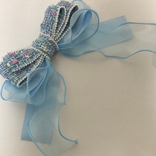 コスプレ　メイド　水色リボン　水色バレッタ Amazon.co.jp: ヘアリボン 2個セット リボン 髪飾り バレッタ ヘア