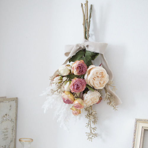 花束のスワッグ アンティーク 造花インテリア canffy_dfs