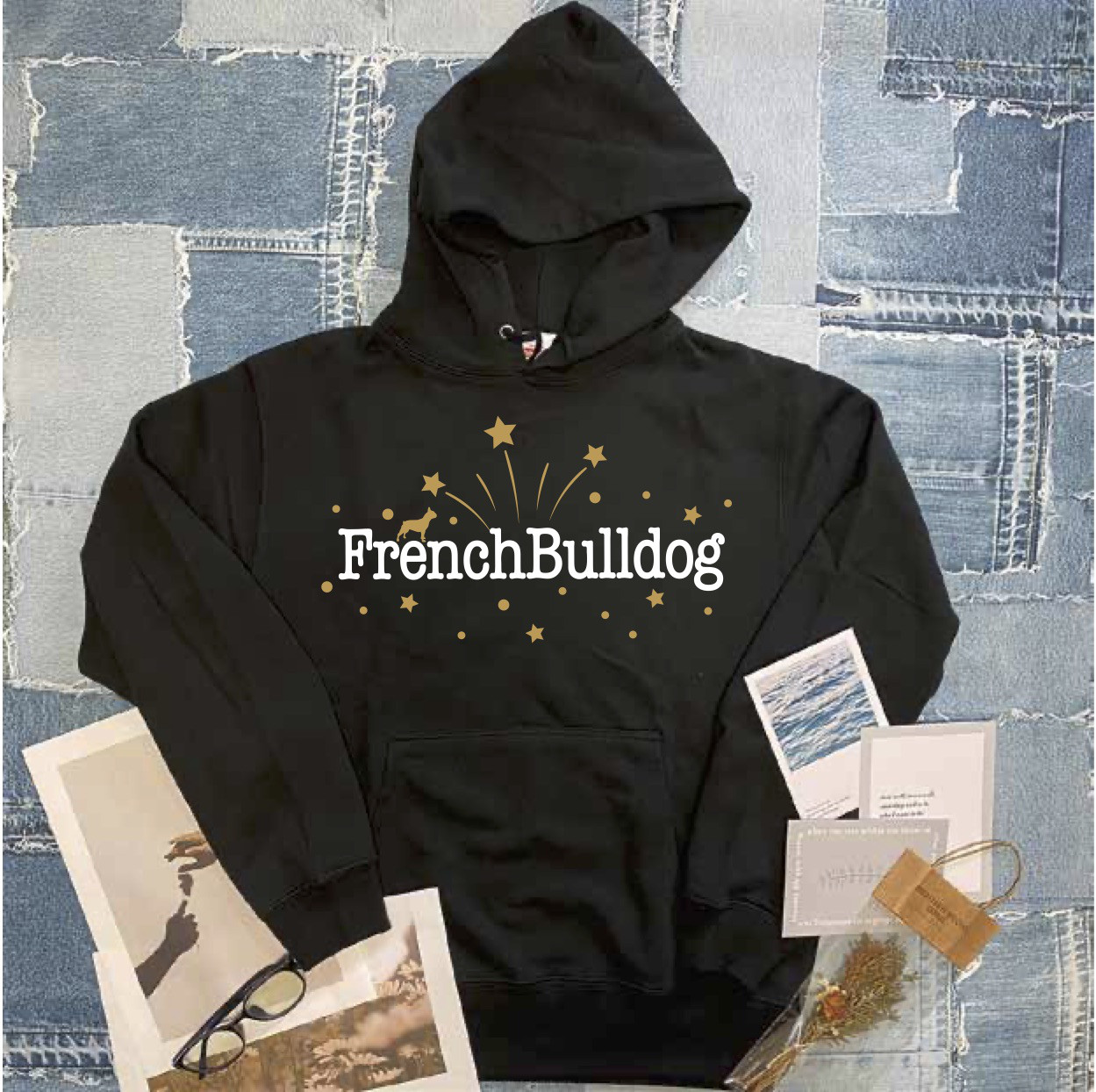 送料無料 (一部地域を除く) フレンチブルドッグ フレブル 子犬 お揃い POP ロゴ シンプル