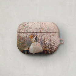 AirPods ケース / ジョルジュ ピカール「桜の木の下の ロマンス」 ピカード 春 花 恋人 絵画 レトロ 個性的 1枚目の画像