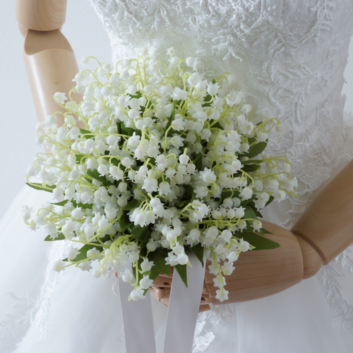 すずらんのウェディングブーケ&ブートニア 鈴蘭 スズラン 造花ブーケ