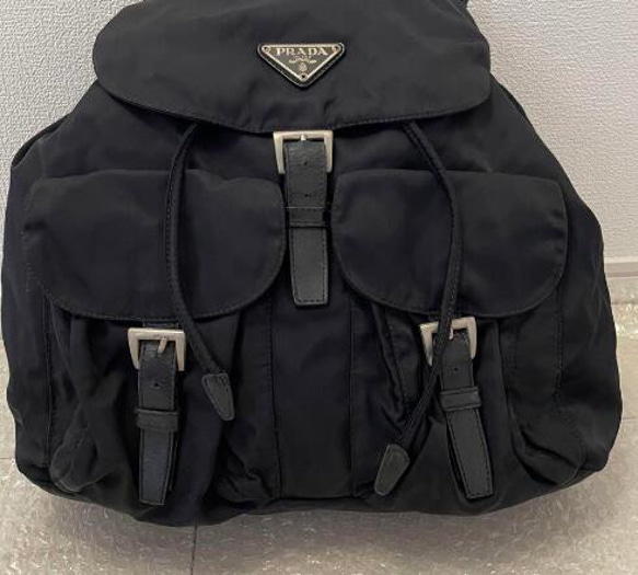 PRADA プラダ ロゴ ナイロン バックパック/リュック 2VZ034 黒