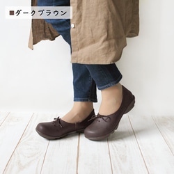 リボンパンプス ブラウンソールタイプ 2ball-ツヴォル- TB-105 6枚目の画像