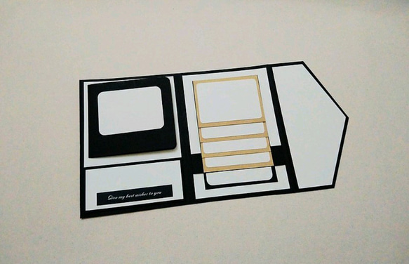 手作りカード 封筒型 オルガンカード バースデーカード 祝福カード ユニバーサルカード スポット・予約 7枚目の画像
