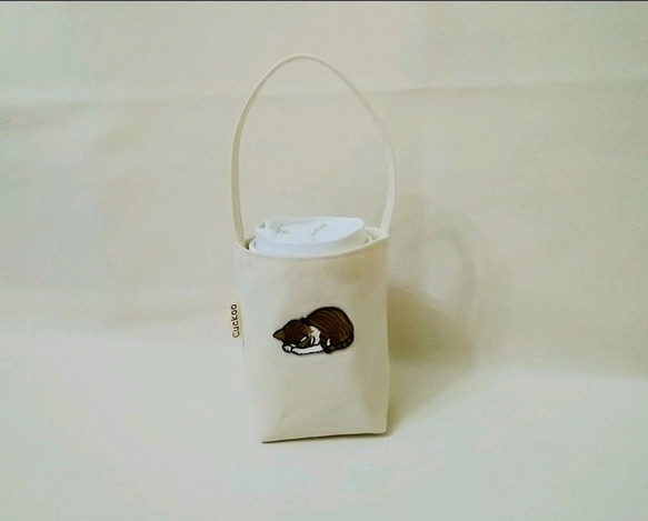 刺繍バッグ ドリンクバッグ 環境保護バッグ 握手ドリンクバッグ コーヒーバッグ 5枚目の画像