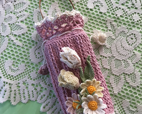 ペットボトルカバー　レース付きペットボトルカバー　アクセサリー風パールモチーフ 楽天市場】ペットボトルカバー レースの通販