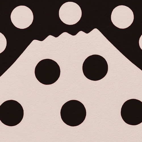 ●【雪のドット＆白富士】○がんどうあつし肉筆絵画アクリルF4ブラウン額付冬富士山 ○【雪のドット＆白富士】○がんどうあつし肉筆絵画アクリルF4