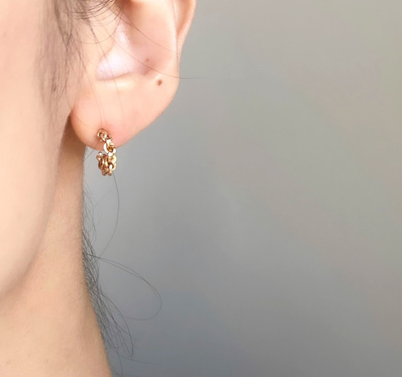 14kgf Knit mini フープピアス スタッドピアス ピアス（フープ） f 