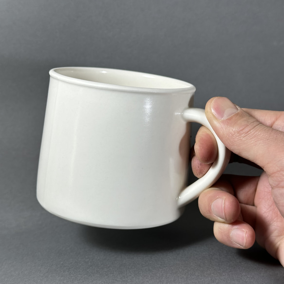 ”たっぷり飲めて決して倒れないマグカップ”（ホワイトマット） 2枚目の画像