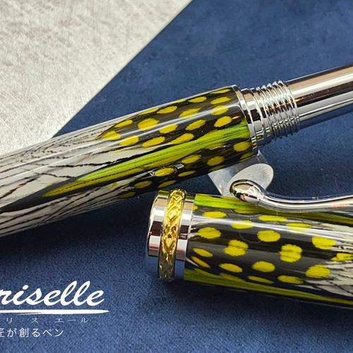 本物の鳥の羽を入れたペン ペン・筆記用具 chriselle 通販 15458139