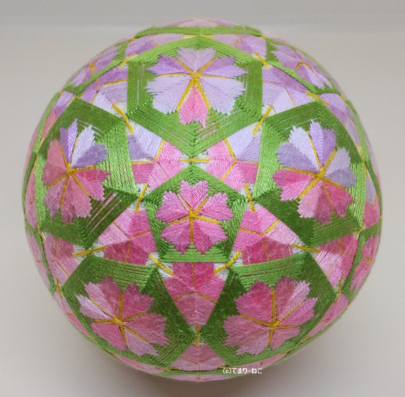 Temari 貓店 Temari 「32 櫻花」若草 14cm Temari Temari Temari 四季飾品 第2張的照片