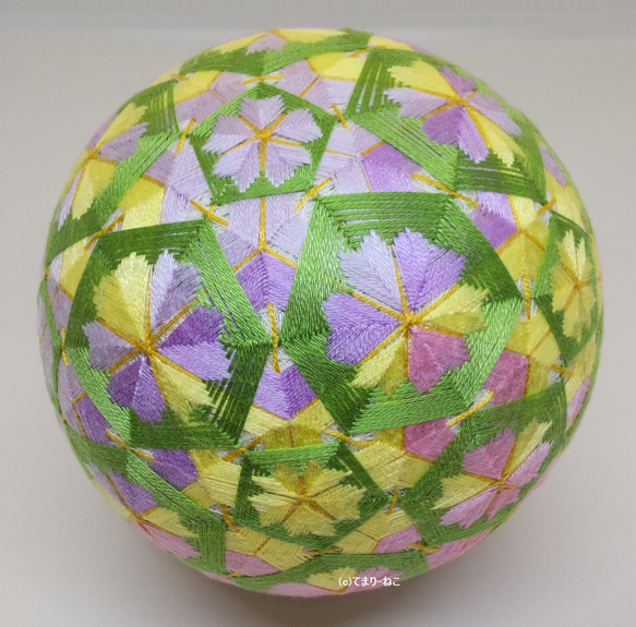 Temari 貓店 Temari 「32 櫻花」若草 14cm Temari Temari Temari 四季飾品 第4張的照片