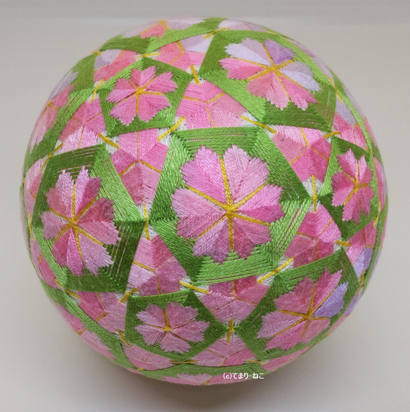 Temari 貓店 Temari 「32 櫻花」若草 14cm Temari Temari Temari 四季飾品 第1張的照片