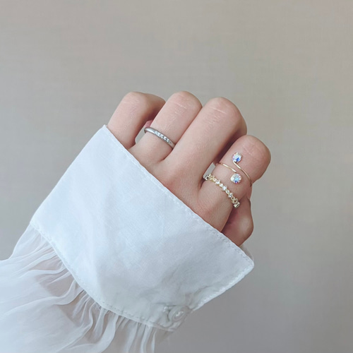 Swarovski Ring (ピンキーリング可能) スワロフスキー ピンキーリング