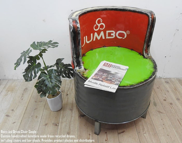 楽天市場】1点物 ドラム缶をリメイクしたチェア1P P 1人掛け スチール椅子 リメイク家具 工業系 男前家具 鉄脚 店舗什器ドラム缶チェア ソファー  アイアンチェア リサイクル ドラム缶 リメイク 古材 デザイン家具 いす 業販 卸 送料無料 スーパーセール : バリ家具の専門 