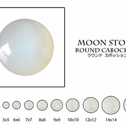 【在庫限り】天然石 ルース 卸売　ムーンストーン moonstone　ラウンドカボション　13mm 1枚目の画像