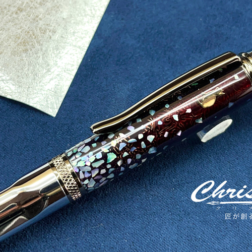 アワビ貝のボールペン 楽天市場】【300円クーポン配信中】Xezo ハンドメイド 天然