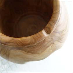 総無垢 プランツポットN05 鉢カバー 木鉢 プランツカバー 丸鉢 小物入れ 天然木 手作り プリミティブ 和風 木製 2枚目の画像