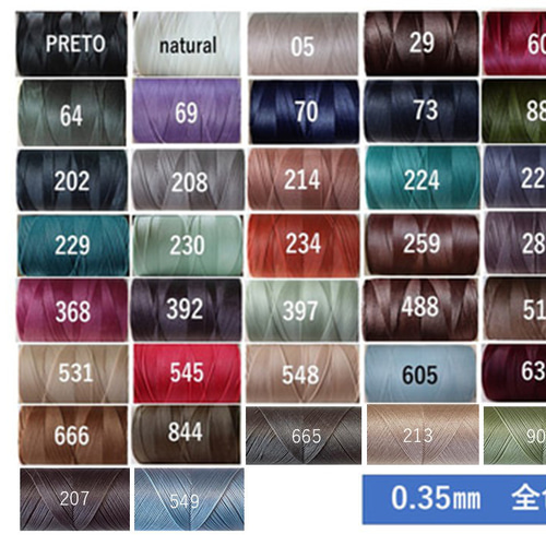 新色追加！極々細 0.35㎜ワックスコード Linhasita社 計り売り