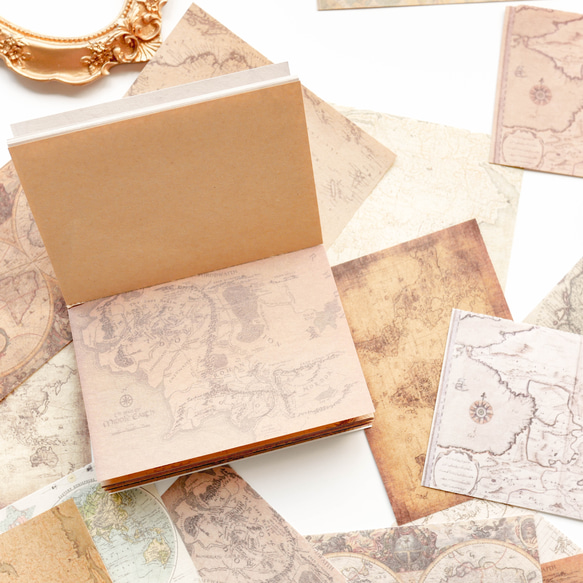 デザインペーパーブック　40枚　global travel　[AX452] 1枚目の画像