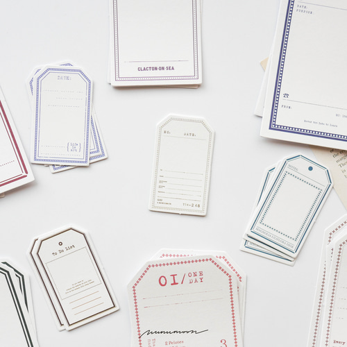 コラージュ素材 タグシールセット 30枚 label notes [AW471