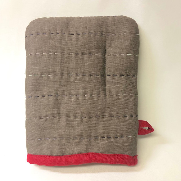 刺し子マグネット付き鍋つかみ　受注製作 4枚目の画像