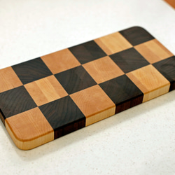 究極のエンドグレインカッティングボード 【チェッカーミニ】Endgrain Cutting Board 3枚目の画像